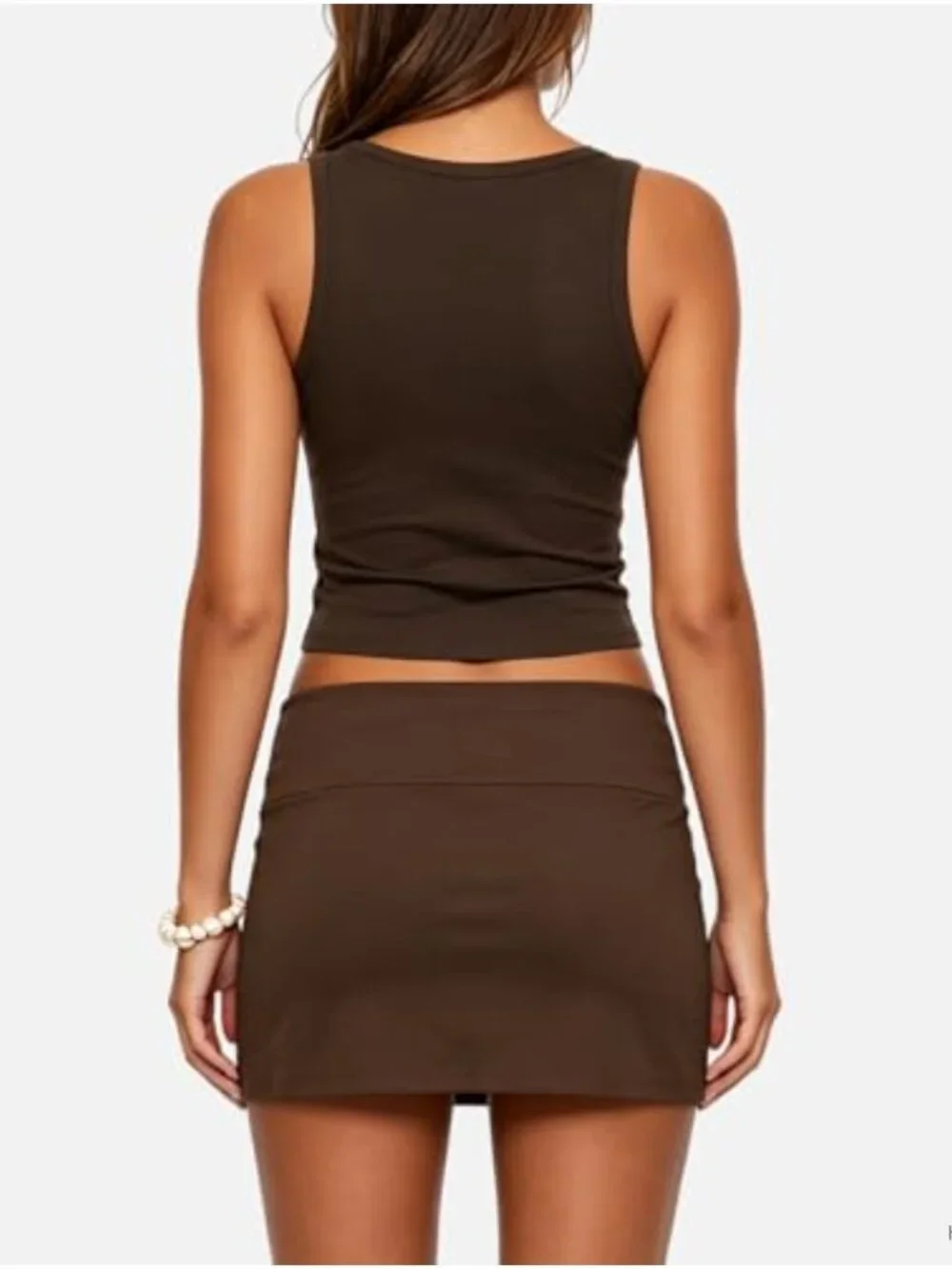 Women's Fold Over Low Rise Bodycon Mini Skirt Y2K Streetwear Going Out